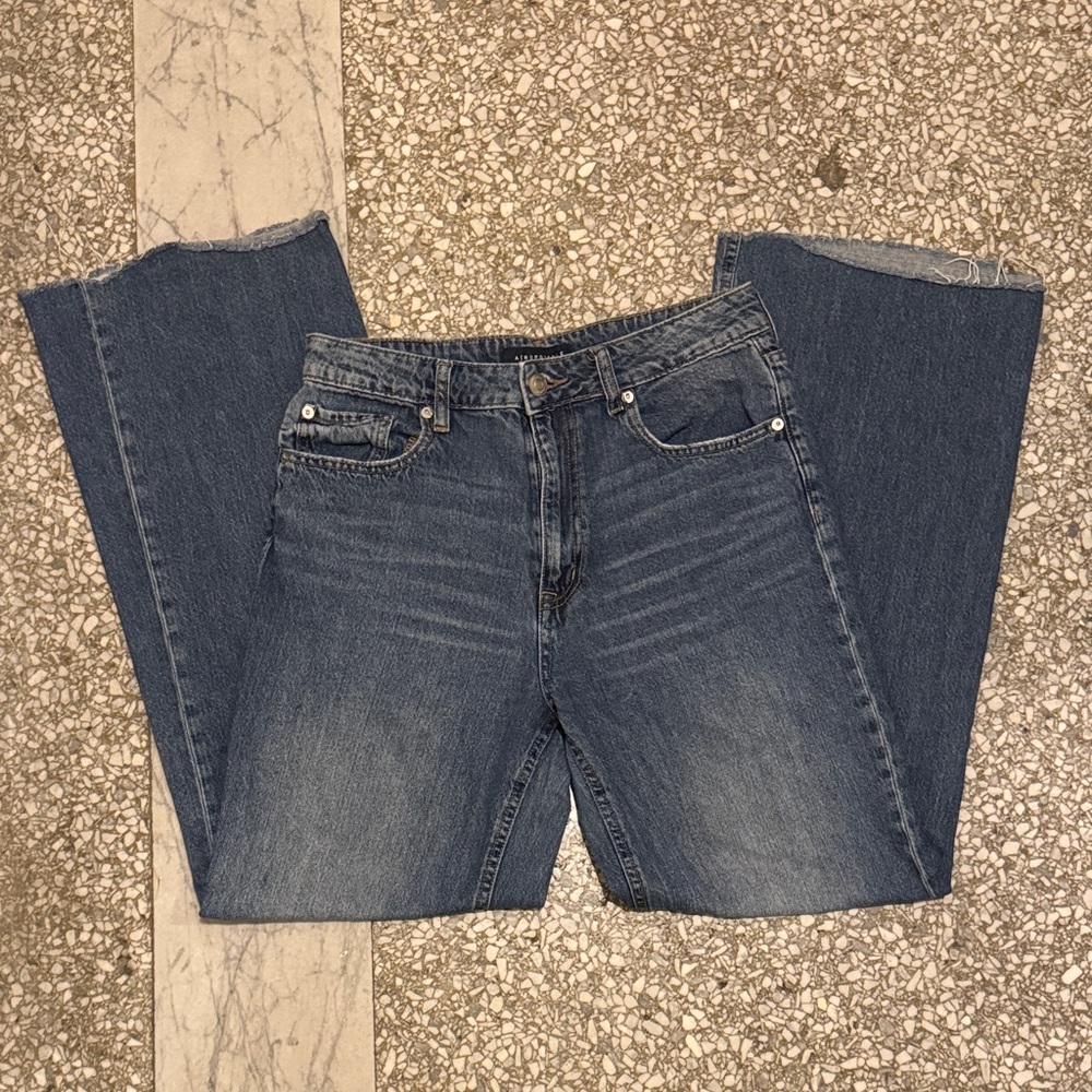 Aeropostale Blue Super High Rise Wide Leg